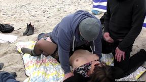 Gangbanged by Six Strangers on a Beach