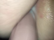 Machine fucked anal sissy drooling anal cum out of his sloppy hole