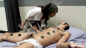 Big Breasted TS doc torments patient