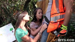 Nikki S, Alaina Kristar And Nikki Silvia In On Your Knee