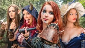 D&D Porn Adventure: Three Hot Babes in Rain of Gold