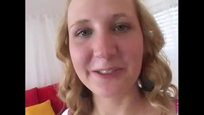 KIMBER CLARKSON Cute 19 YO Huge Cock POV Blowjob and Cum Facial - First Time on Camera!