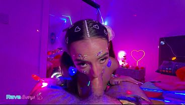 Sasha Tatcha rides cock and givers deepthroat blowjob