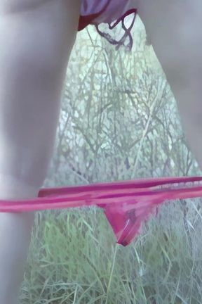 Tigra: Pretty Tigra Undressing in the Forest