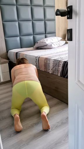Busty Mature Stepmom’s Yoga Secret: Futanari Reveal & Intense Climax