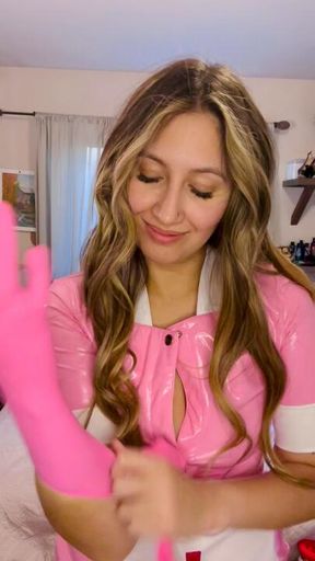 5 min video Latex Nurse Luna JOI 🩺🧤Lets glove up! while I instruct you how to jerk off while I pleasure myself baby! Cum with me baby 🩷🩺🧤