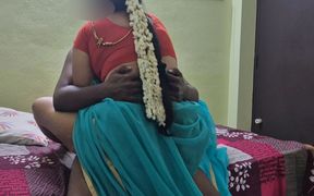 My Desi Sexy Neighbour Wife in Saree and Red Blouse Handjob & Riding My Cock Sex