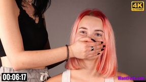Hand Over Mouth Teens - 4K MP4