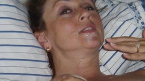 Candi Annie Photo Shoot Series -Fucked in Red Thigh Highs- Great Cum Facial!