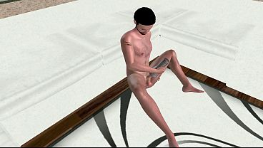 3D Gay Porn: Solo Hunk Jerks Massive Cock with Tight Torch Fleshlight Grip