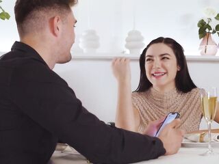 Slim hotty Paola Hard, with her large melons, enjoys the intensive fun of having her butt pounded by a large dong