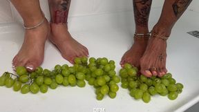 "Two Goddesses Vs One Bag Of Grapes ASMR" Starring Magikal Queen x JaquiLegs