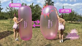pink nastila inflatables ride roll overinflation [ENsubs]