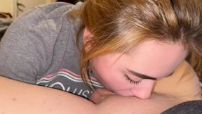 Please fuck my face - SLOPPY BLOWJOB PT 1