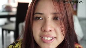 Colombian webcam model tells us about her sexual fantasy and then masturbates intensely