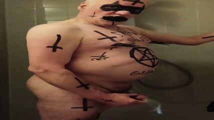 Satan slave undergoes satan Sacrifice enema