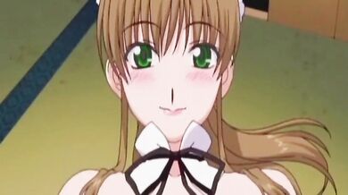Maid masturbates hard as her boss watches