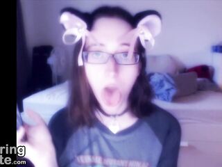 Why is this cat gal sticking her tongue out like that?