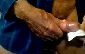 Amateur Bear Grandpa Cums with Toy