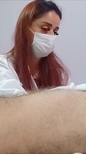 Nurse was excited by patient's erection!   Clip 1