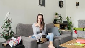 ”Ersties - Sexy Brunette Ana B Tries Out Her New Christmas Present”