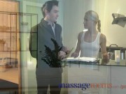 Massage Rooms Young stud blows early but still gives blonde intense orgasm