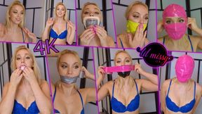 Lil Missy UK in Layered Tape Gag with added Blindfold 4K