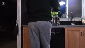 I Pee my PJ's and Cum all over myself just trying to make Coffee
