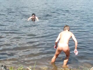 Screwing on a German lake photo session with photographer - part 1