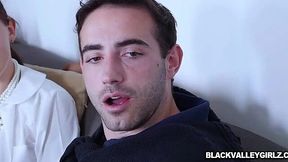 Black babe Noemi Bilas takes on a big white dick