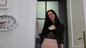 Slow Tease in Black Heels Andsheer Stockings - Footplay and Soft Seduction