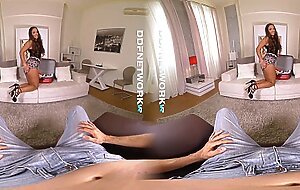 Horny VR blowjob Queen Olivia Nice swallows your shaft in POV until you cum