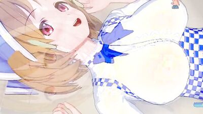 Watch this anime babe tease and bang in this hardcore adult game!