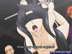 Tied up hentai wetpussy gets punishment