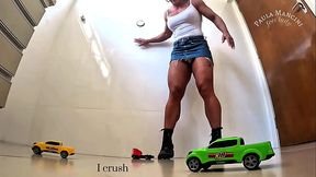 Giantess - crushing toy cars