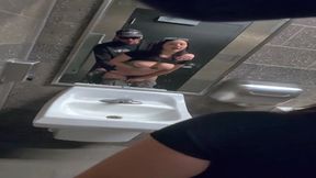 Skank wife caught getting railed in gas station restroom