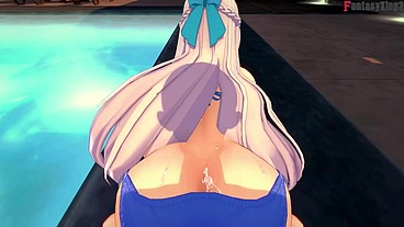 Belfast sex on the pool - POV - Azur Lane - Thanks