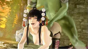 Nyotengu Takes Orc Futanaris Massive Cock in Steamy Hentai Encounter