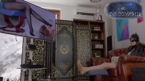 Stella Watch And Admire Her Own Clips - Tan Pantyhose - Polish And English Language - 4K