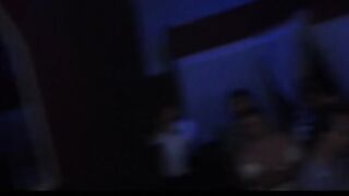 Busty whore has hooters fondled by hunks