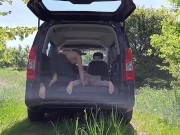 Public car sex with Scandinavian blonde Milf. Huge orgasms for both!