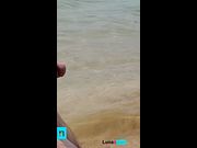 HandJob on the public sex beach, sex girls catch me