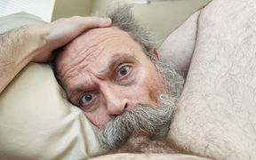 Old Bearded Cocksucker Takes Huge Load Straight Down His Gullet