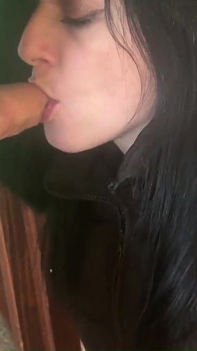 Stepmom Was Face-fucked. Cum on Fluffy Jacket.