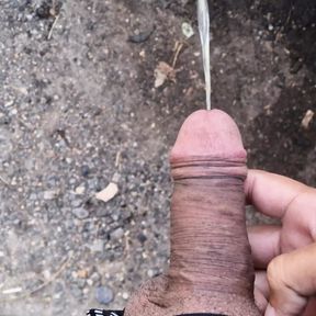 outdoor pissing soft dick