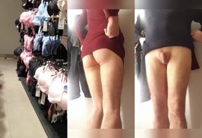 Femboy stripped in fitting room then paraded naked in women’s clothes