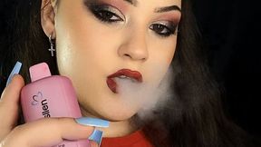 Slow Vape Clouds Intense Close-Up Session