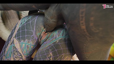 Crazy ANAL threesome - Anuskatzz double penetrated - boy & Dominatrix with Strap on - DP,gape, ATM, prolapse - ZF026