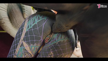 Crazy ANAL threesome - Anuskatzz double penetrated - boy & Dominatrix with Strap on - DP,gape, ATM, prolapse - ZF026