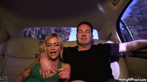 Too voracious blond filth Mckenzee Miles masturbates in the car and sucks a dick